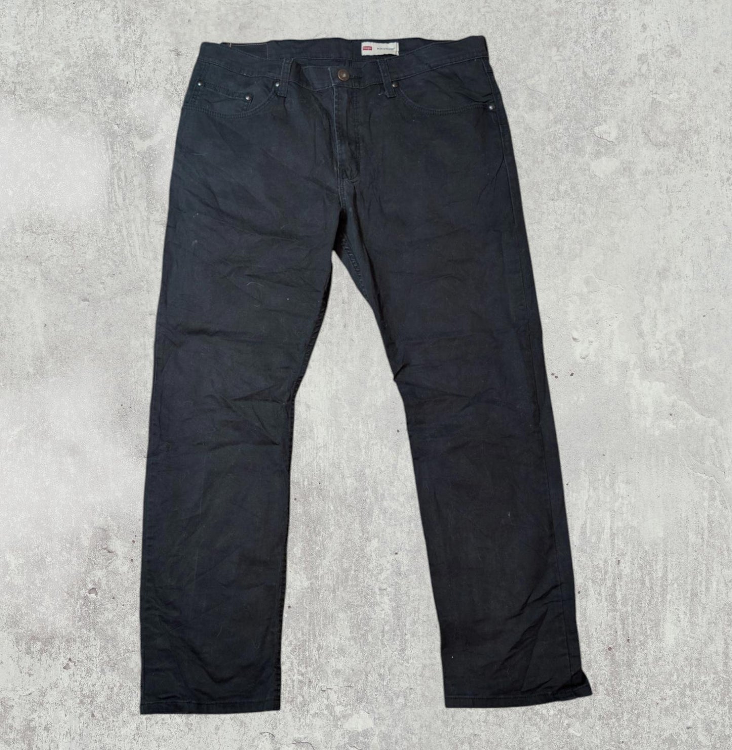 Wrangler Men's Slim Straight Jeans - Black - Size 36W 30L