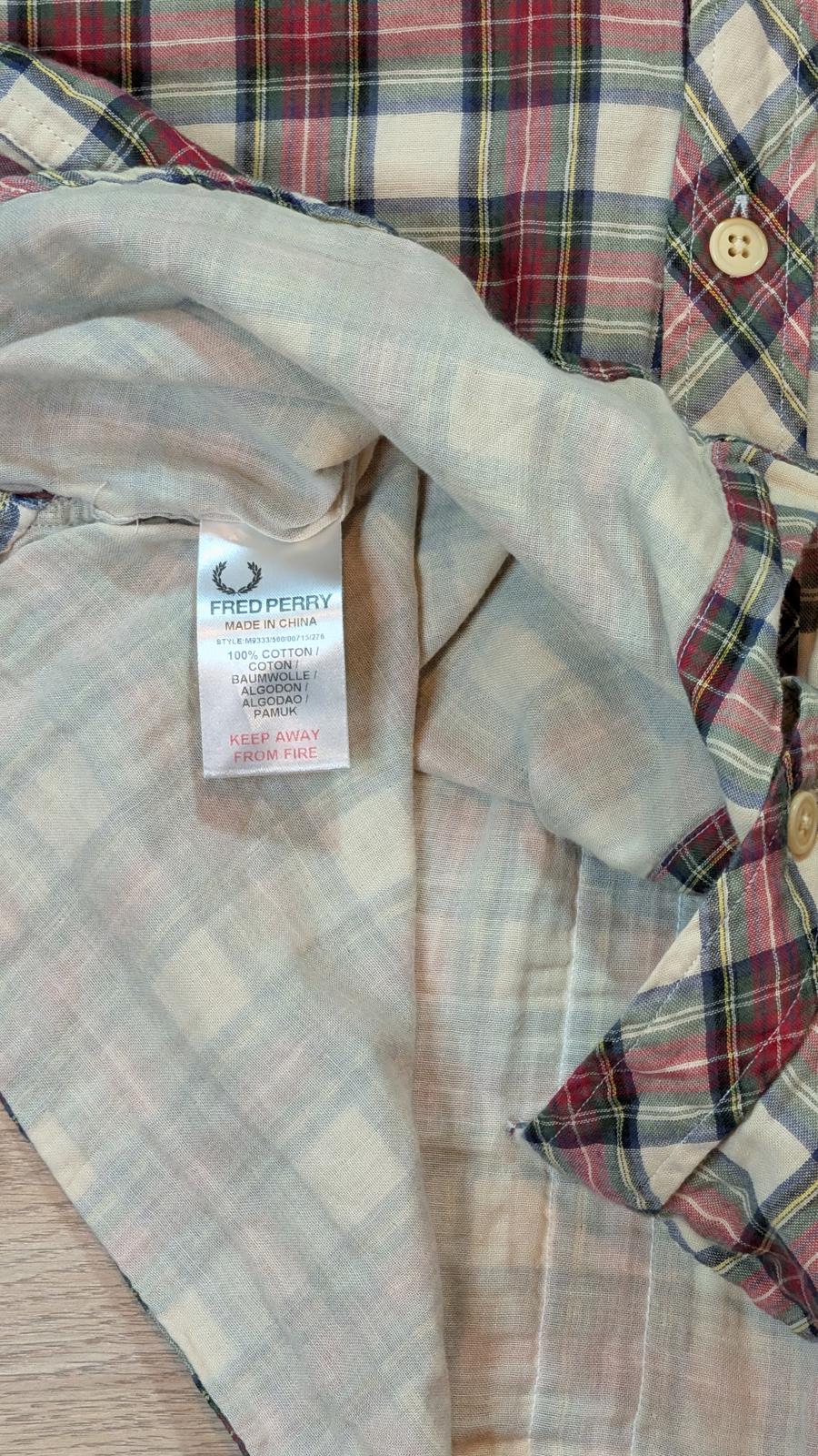 Fred Perry Men's Check Shirt - Red - Size Medium