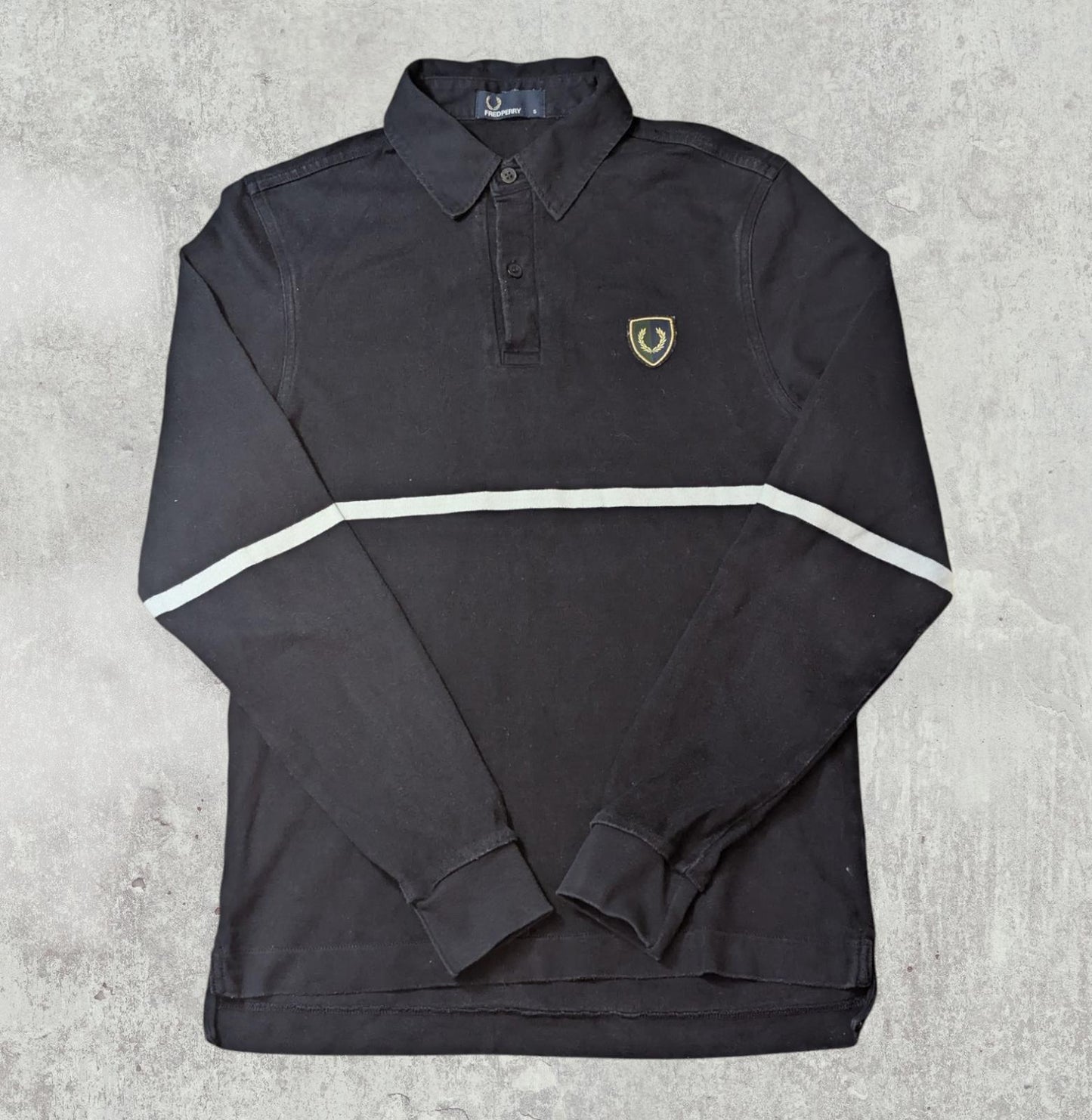 Fred Perry Men's Rugby Polo T Shirt - Navy - Size Small