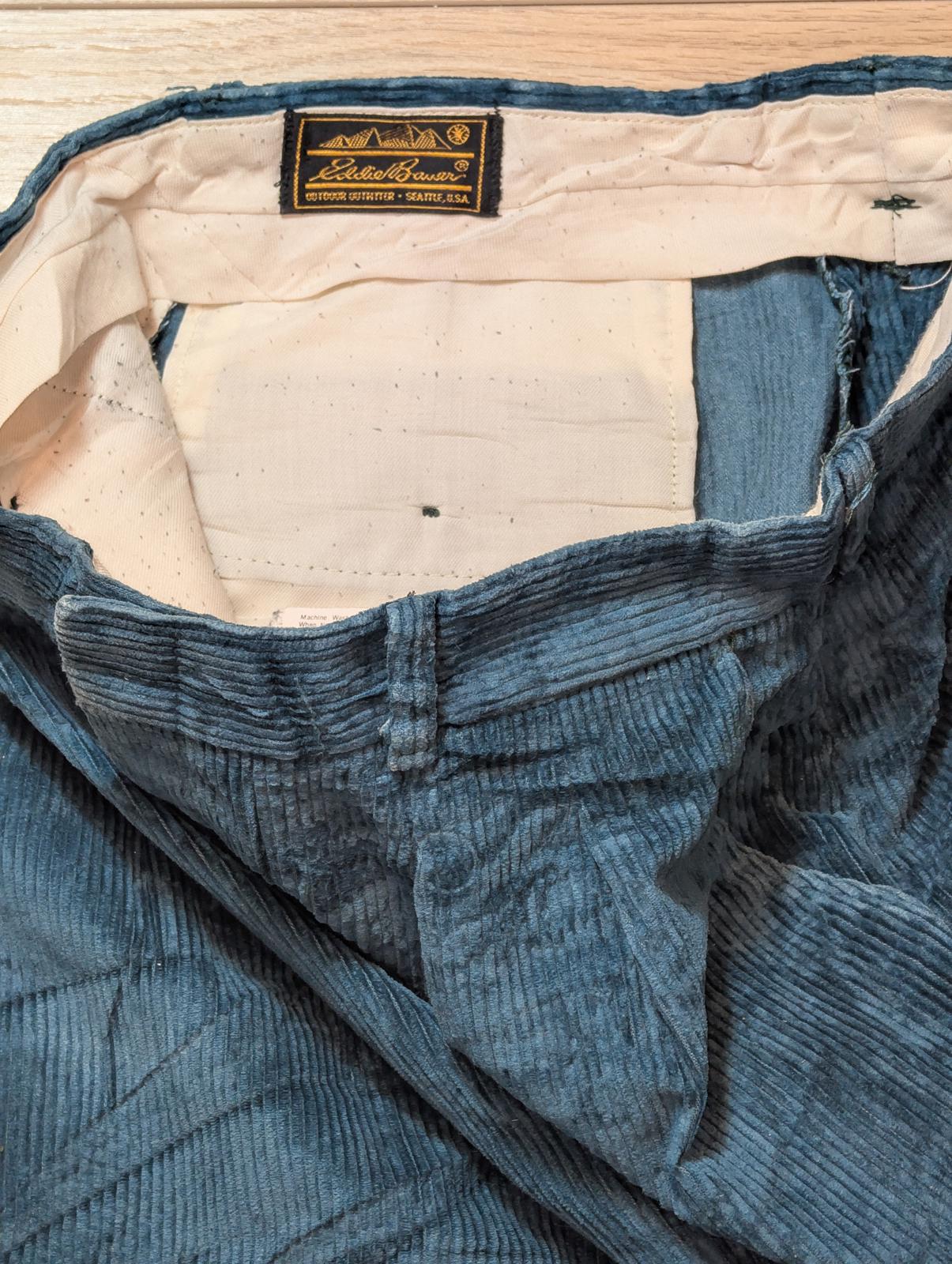 Eddie Bauer Women's Corduroy Trousers - Green - Size 30W 32L