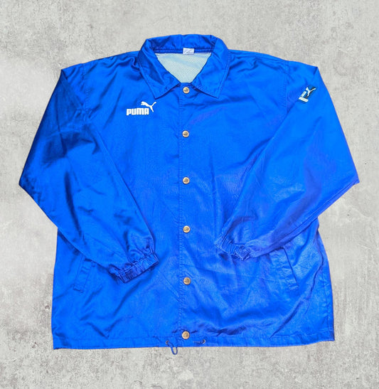 Puma Men's Vintage Coach Jacket - Blue - Size XXL