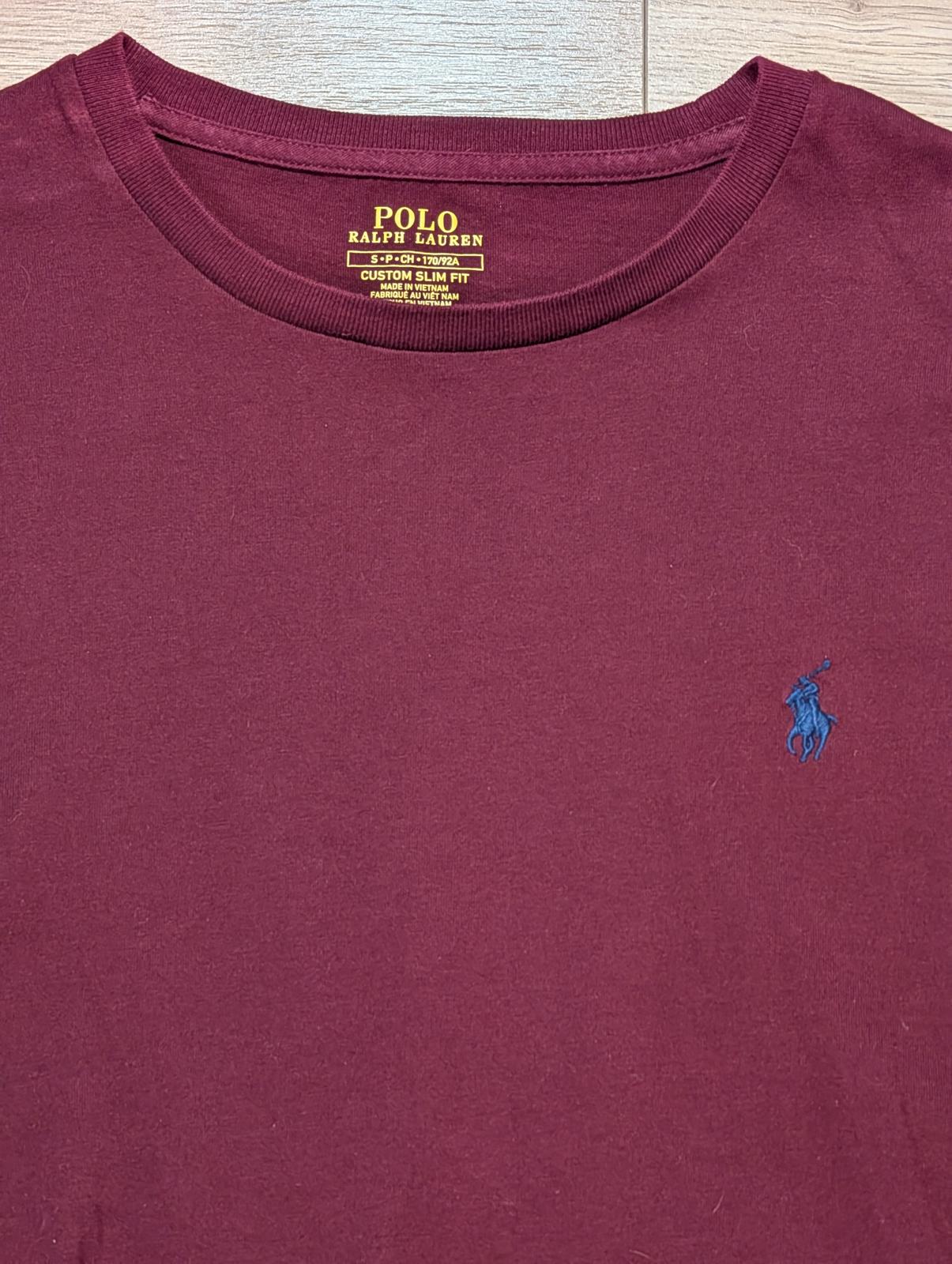 Ralph Lauren Men's Custom Slim Fit T Shirt - Burgundy - Size Small