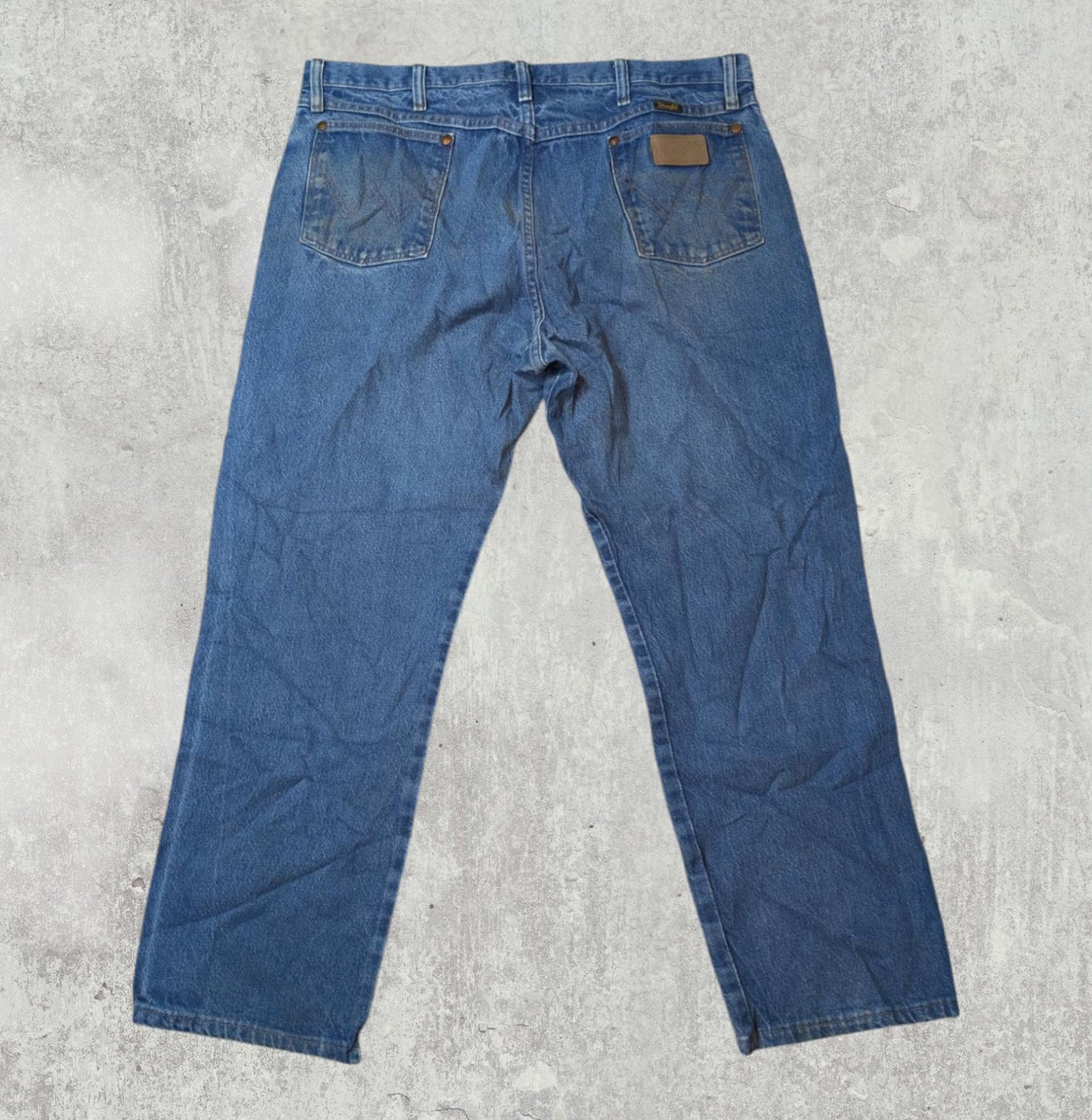 Wrangler Men's Straight Jeans - Blue - Size 37W 30L