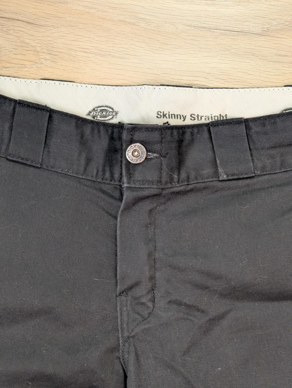 Dickies Men's Skinny Straight Trousers - Black - Size 30W 30L