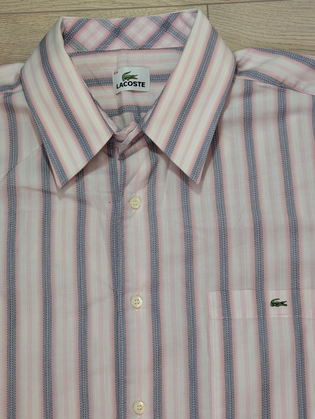 Lacoste Men's Striped Shirt - Pink - Size XL
