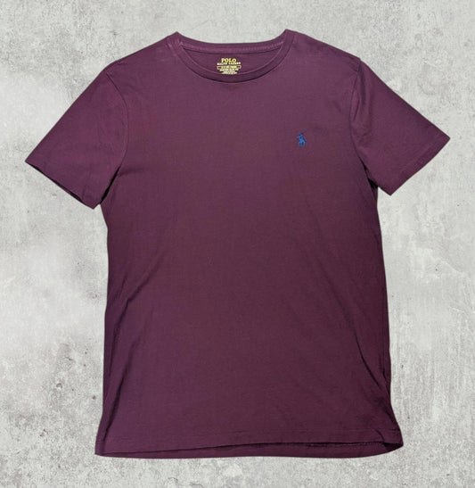 Ralph Lauren Men's Custom Slim Fit T Shirt - Burgundy - Size Small