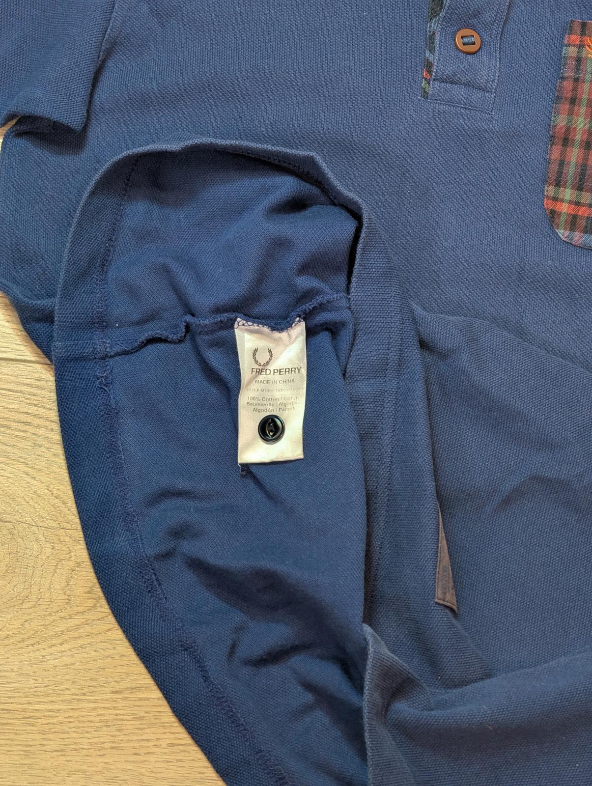Fred Perry Men's Slim Fit Polo T Shirt - Navy - Size XS