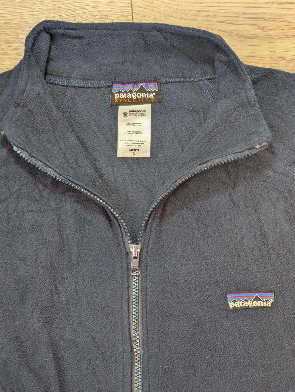 Patagonia Men's Fleece Jacket - Navy - Size Large