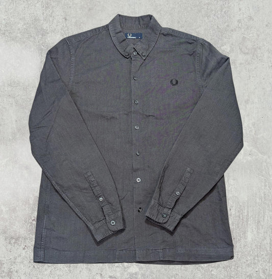 Fred Perry Men's Shirt - Grey - Size Medium