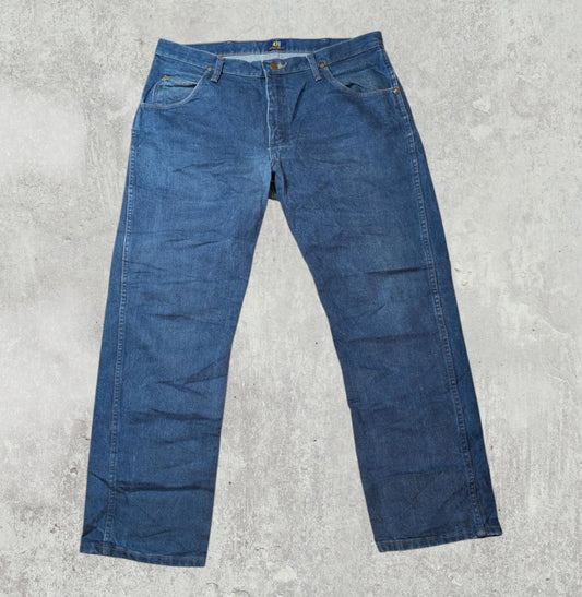 Wrangler Men's Straight Jeans - Blue - Size 36W 30L