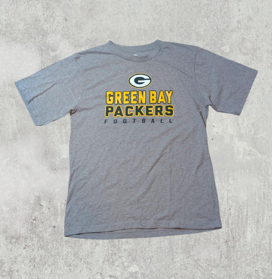 NFL Kids Green Bay Packers T Shirt - Grey - Size Large