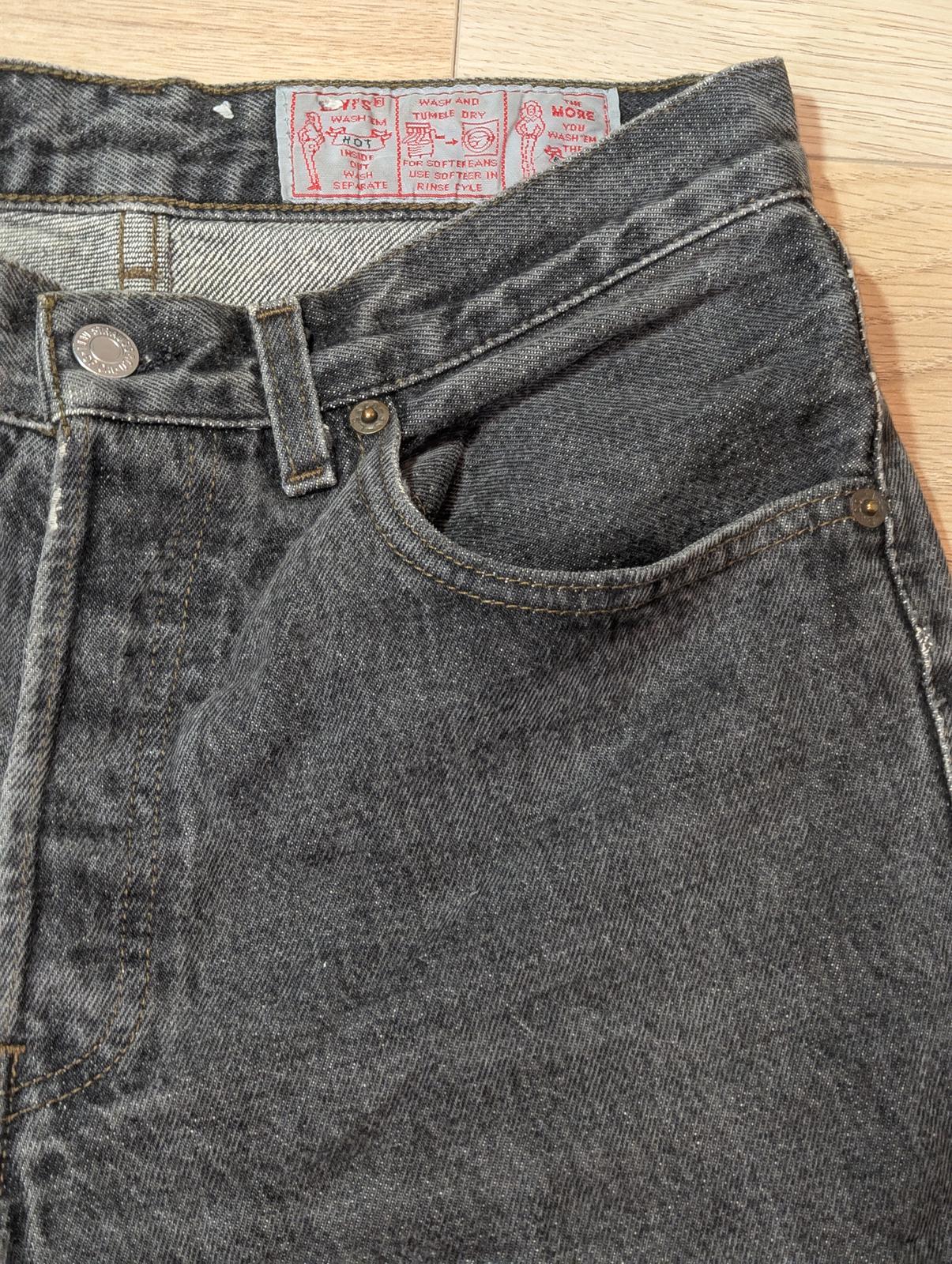 Levi's Men's 901 Distressed Straight Leg Jeans - Grey - Size 29W 30L