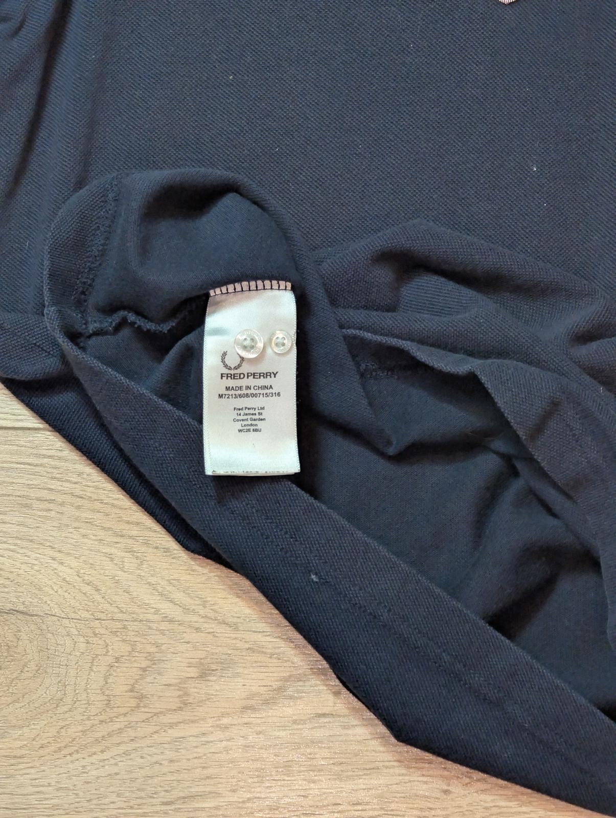 Fred Perry Men's Slim Fit Polo T Shirt - Navy - Size Medium