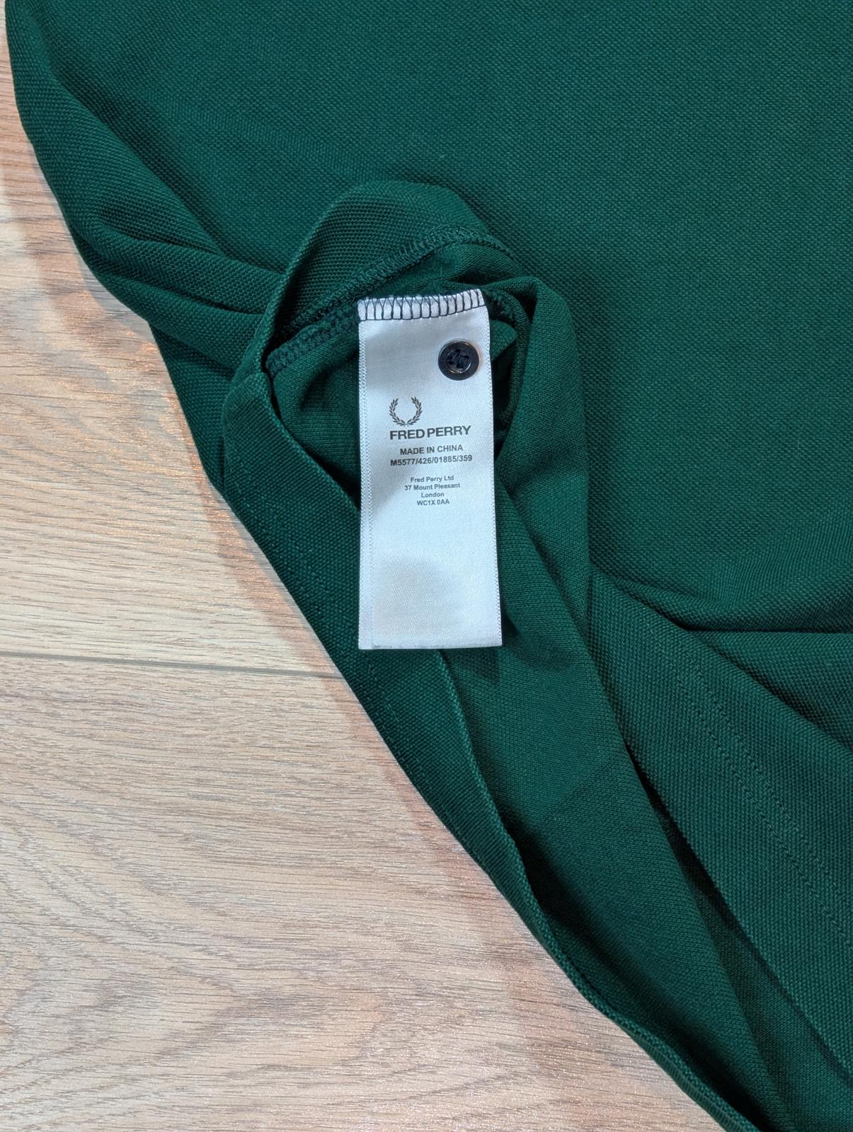 Fred Perry Men's Polo T Shirt - Green - Size Small