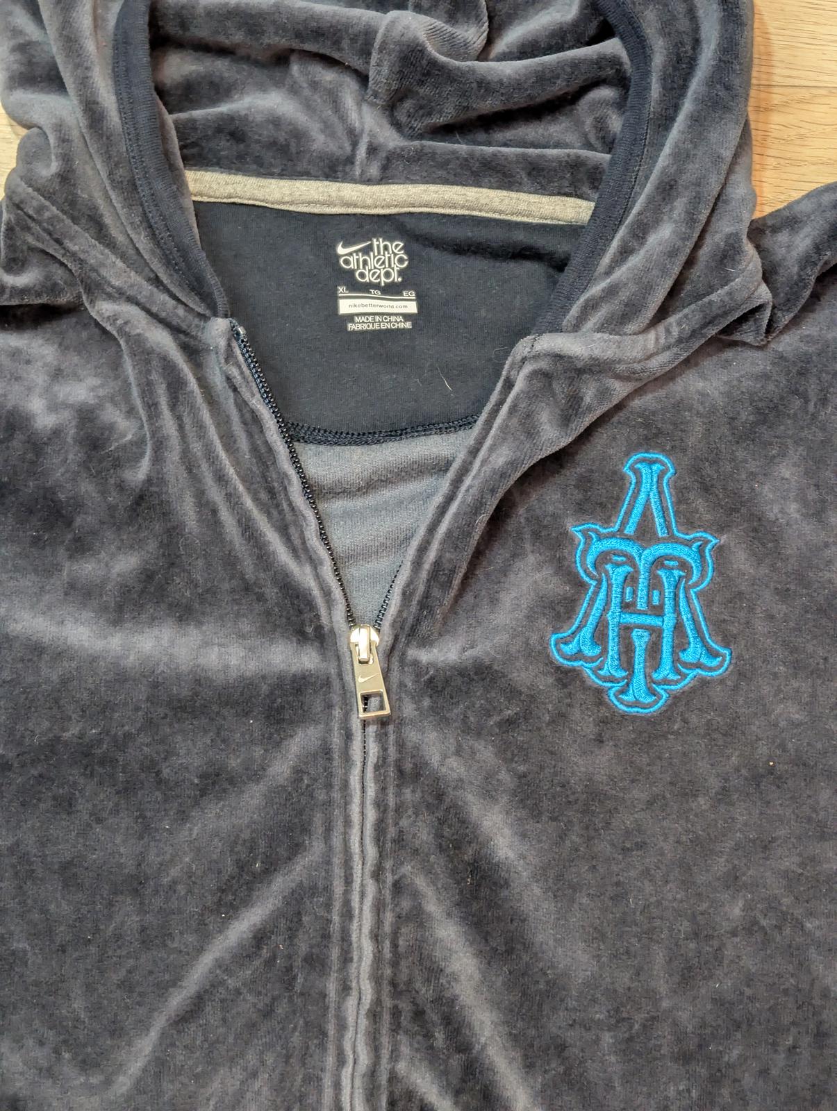 Nike Men's Velour Jacket - Navy - Size XL