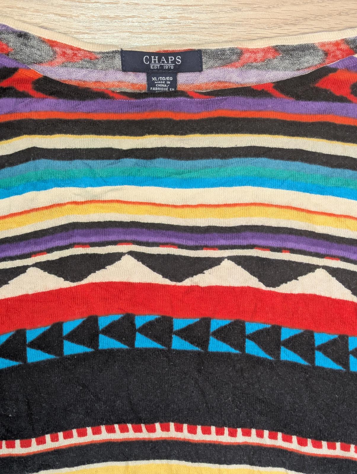 Chaps Women's Long Sleeved T Shirt - Multicoloured - Size XL