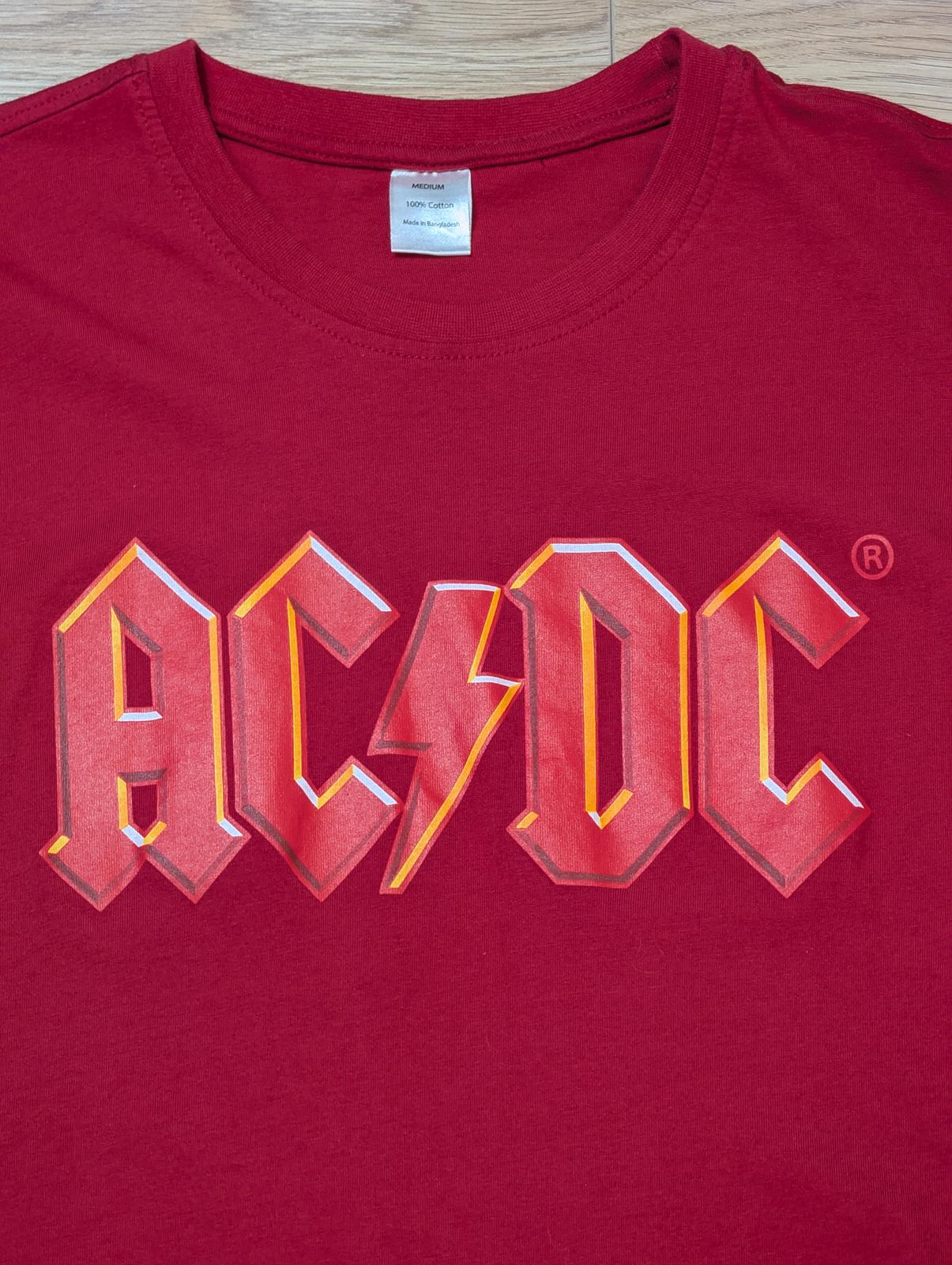 ACDC Men's Band T Shirt - Red - Size Medium