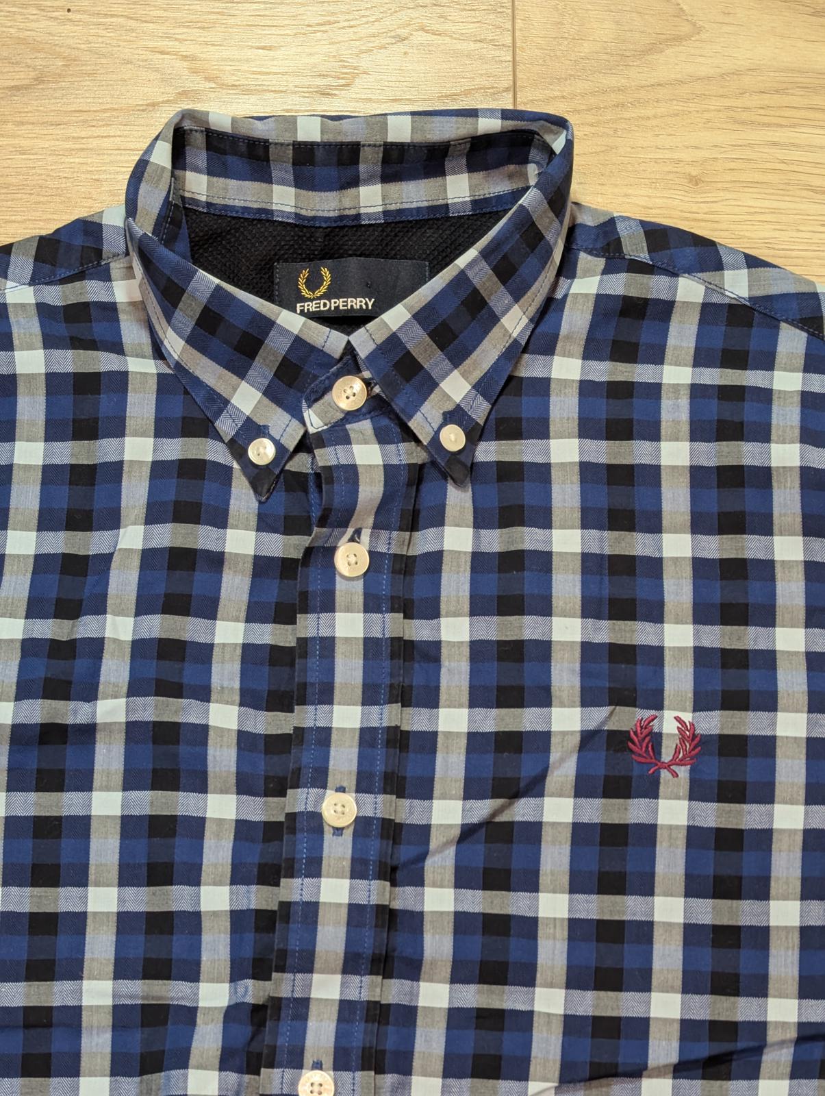 Fred Perry Men's Check Shirt - Blue - Size Small