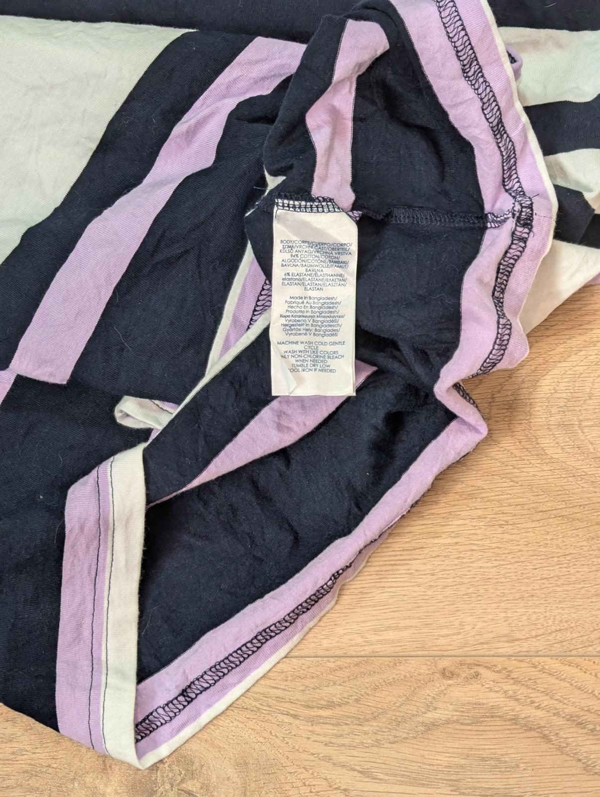 Chaps Women's Striped T Shirt - White - Size Large