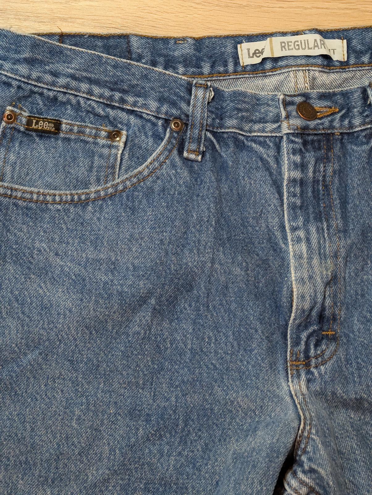 Lee Men's Regular Fit Straight Jeans - Blue - Size 38W 30L