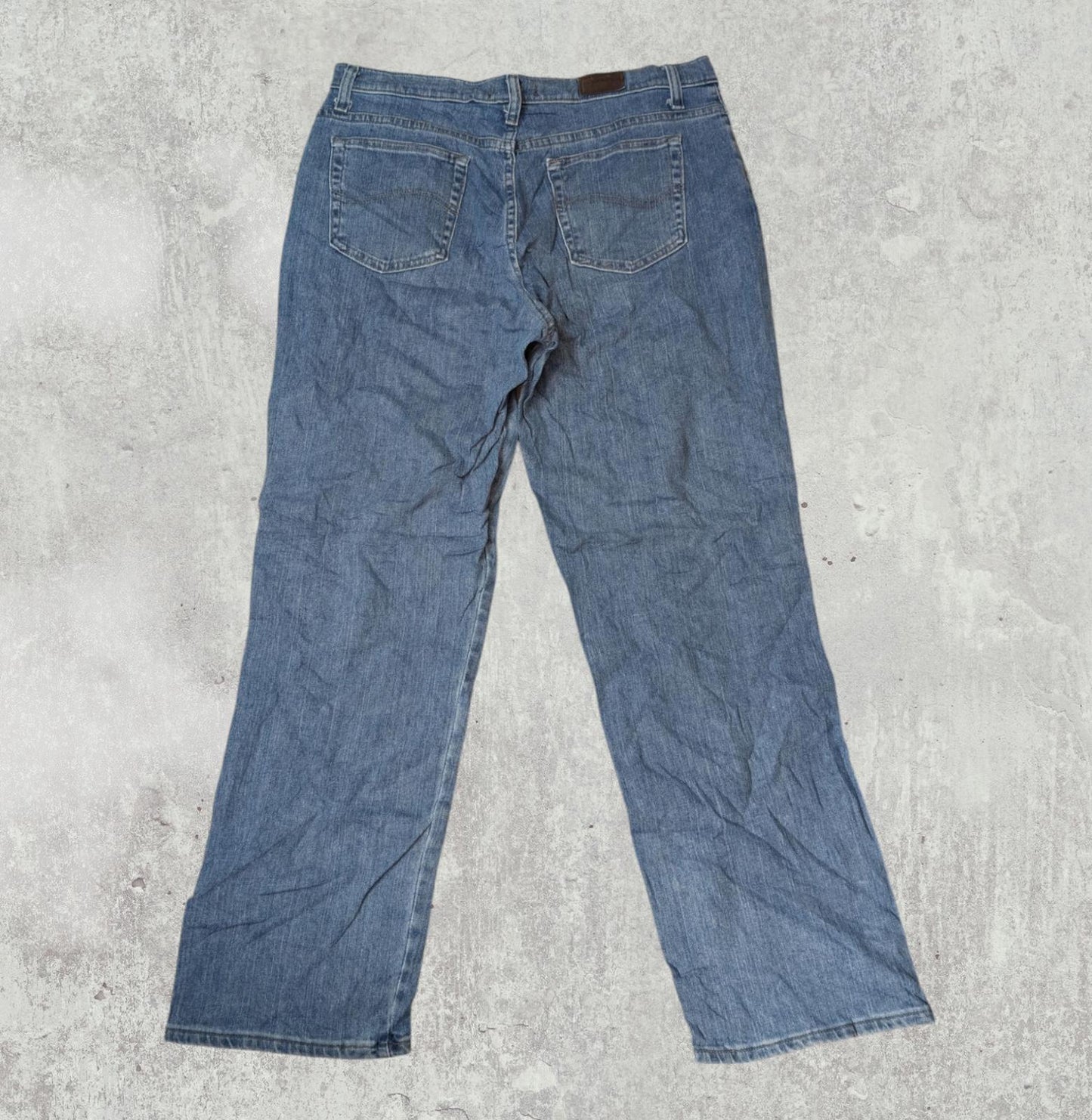 Lee Women's Relaxed Straight Jeans - Blue - Size 34W 28L