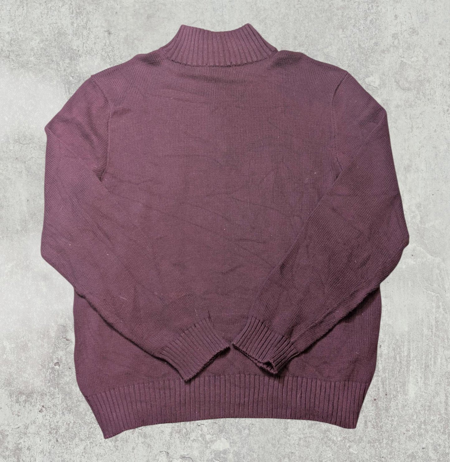 Ralph Lauren Men's 1/4 Zip Jumper - Burgundy - Size Large