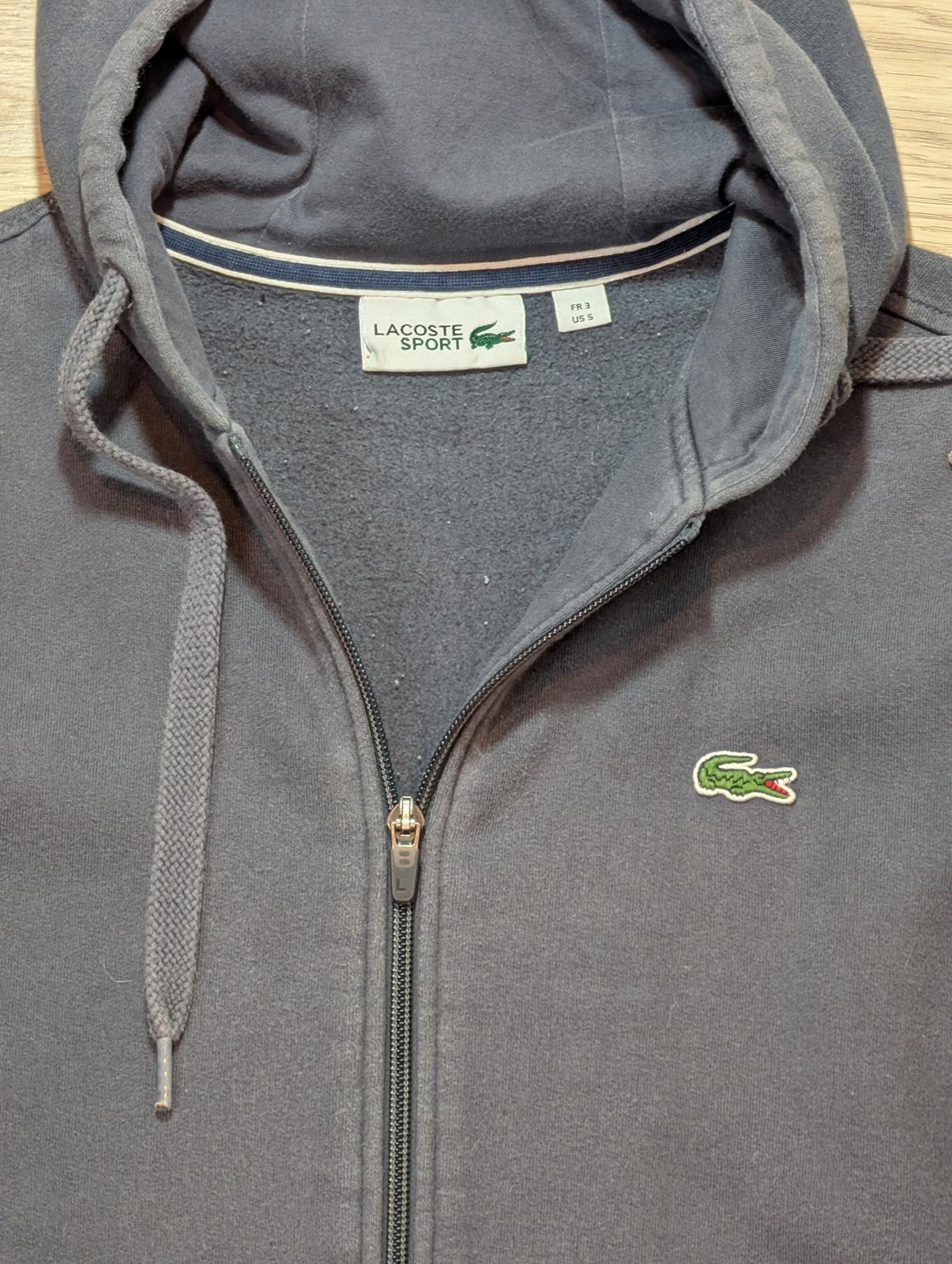 Lacoste Men's Hoodie Jacket - Grey - Size 3 / Small