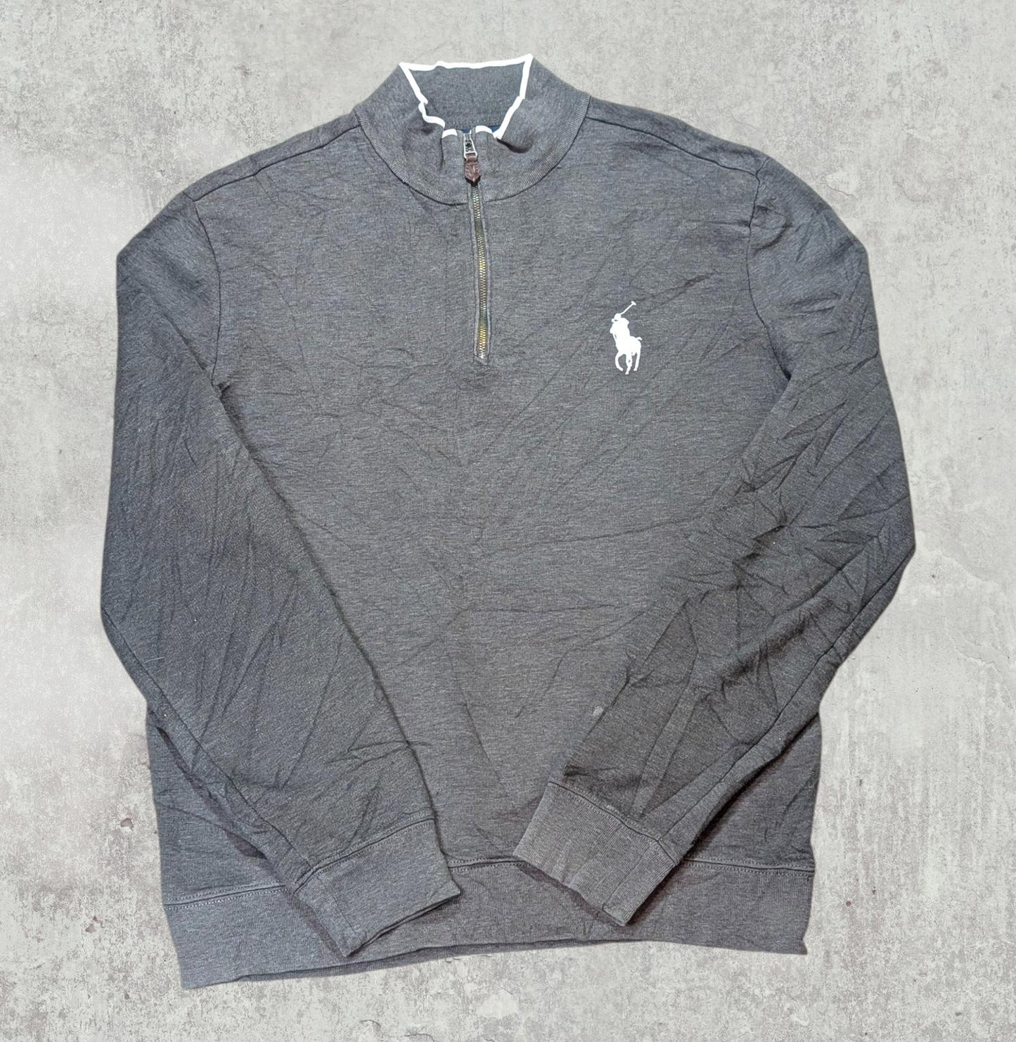 Ralph Lauren Men's Golf 1/4 Zip Jumper - Grey - Size Medium