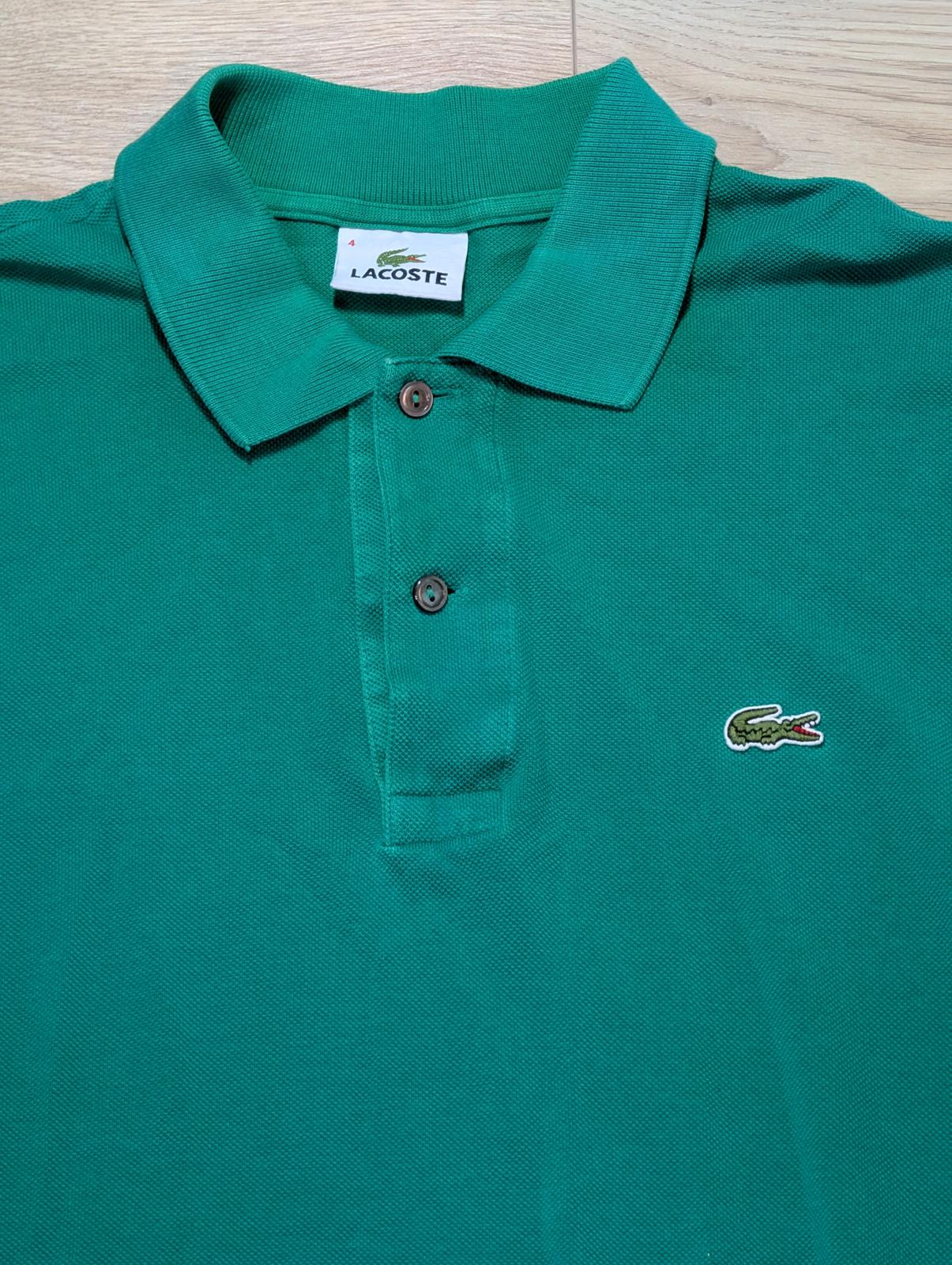Lacoste Men's Polo T Shirt - Green - Size 4 / Medium