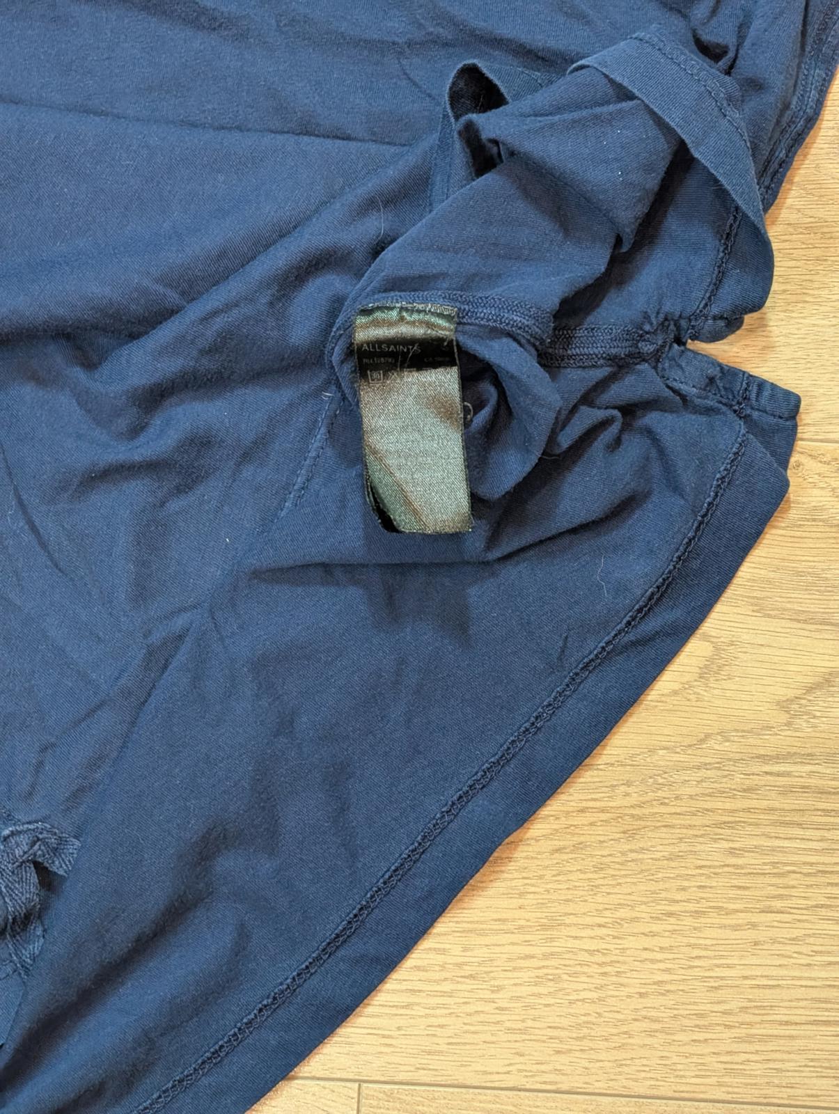 All Saints Men's Polo T Shirt - Navy - Size Medium