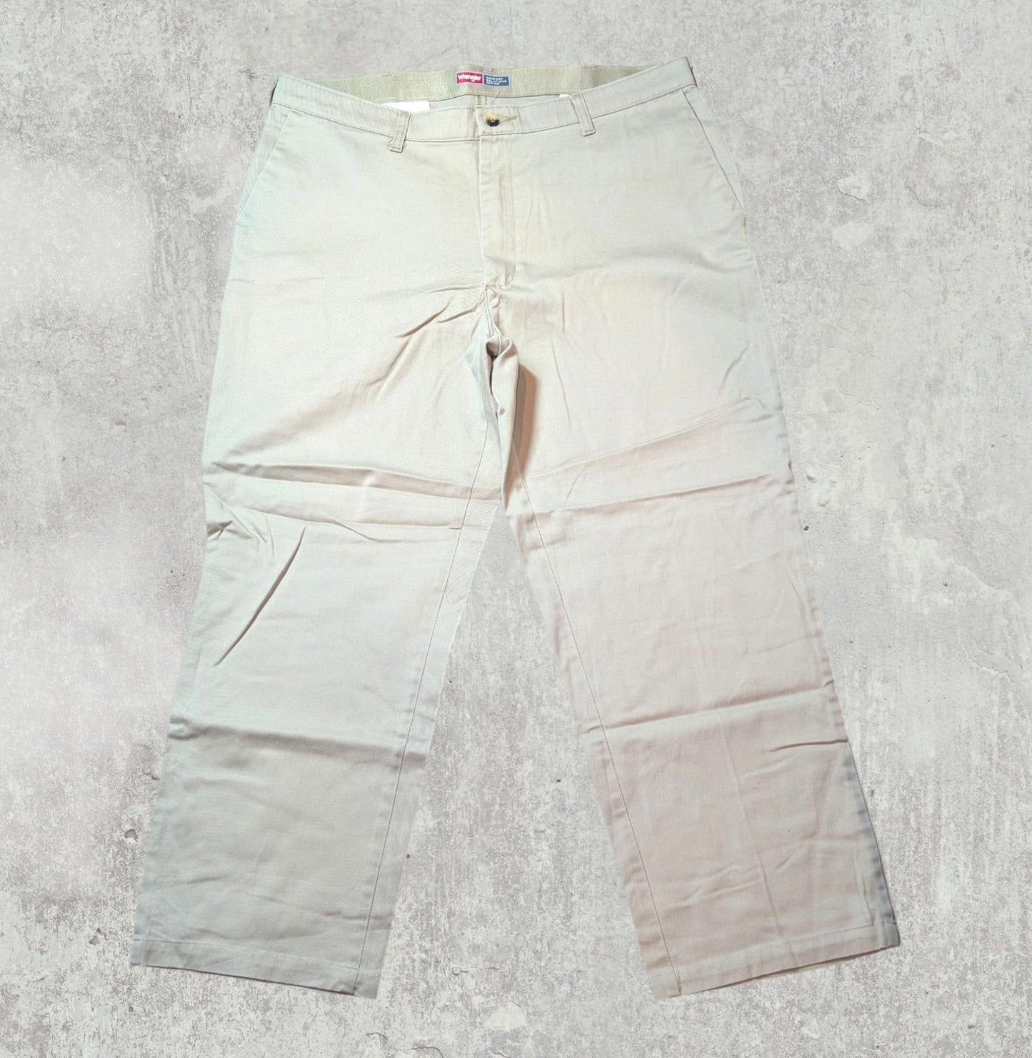 Wrangler Men's Comfort Series Chino Trousers - Tan - Size 38W 28L