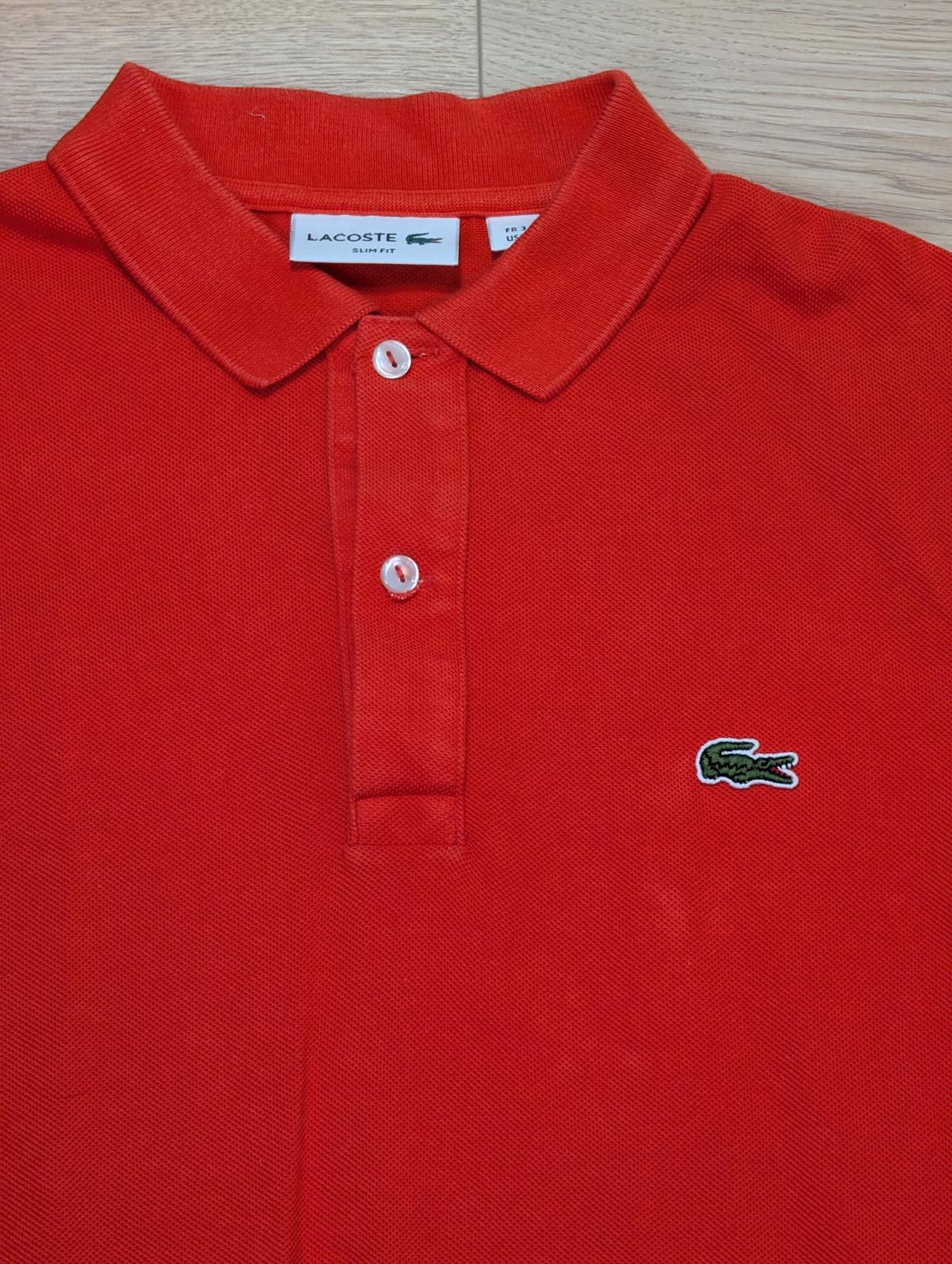 Lacoste Men's Slim Fit Polo T Shirt - Orange - Size 3 / Small