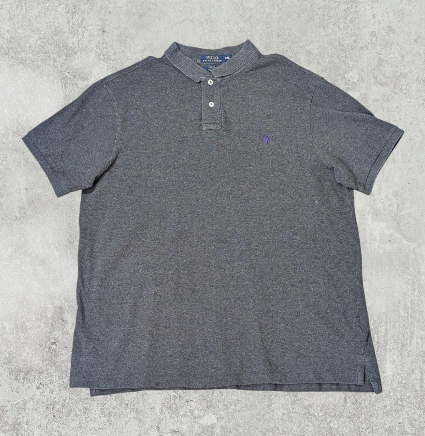 Ralph Lauren Men's Slim Fit Polo T Shirt - Grey - Size XXL