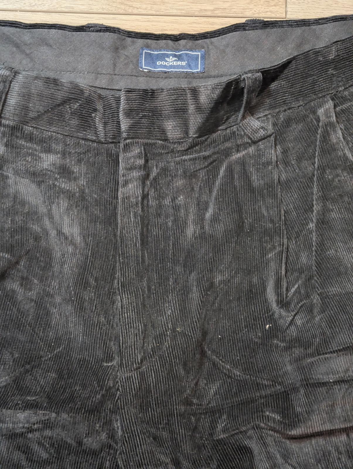 Dockers Men's Corduroy Trousers - Black - Size 38W 32L