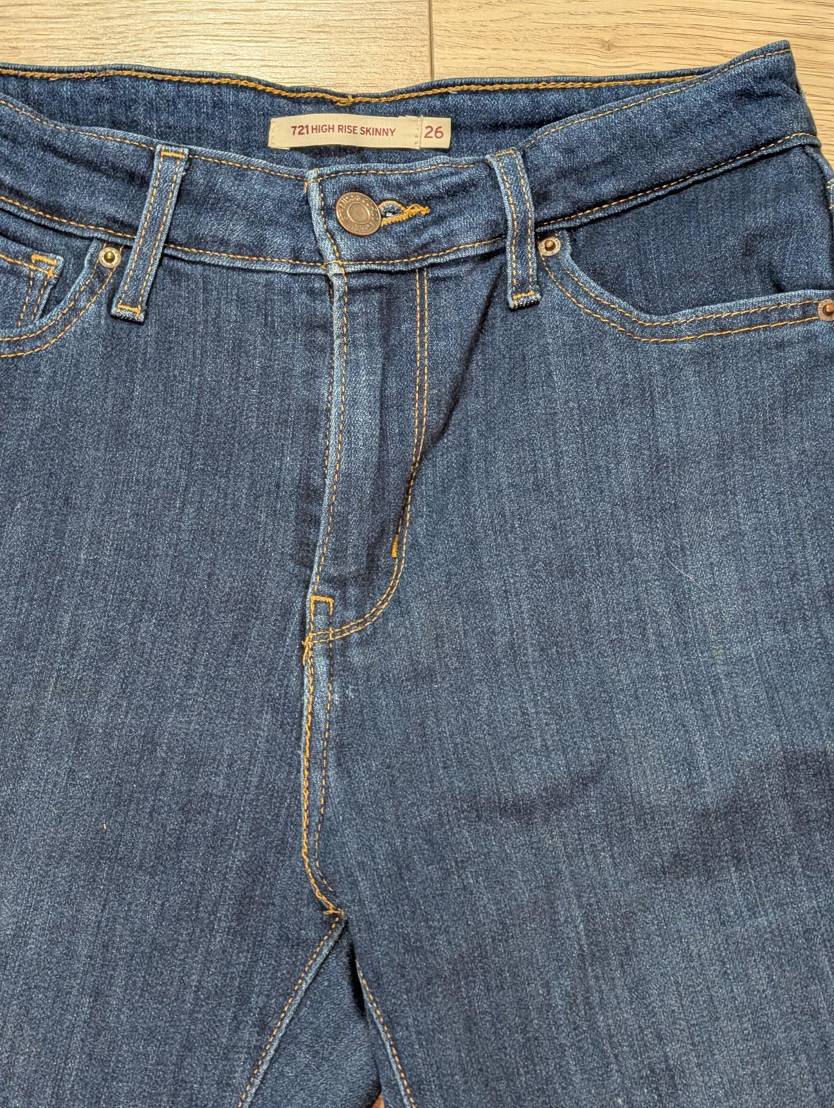 Levi's Women's 721 High Rise Skinny Jeans - Blue - Size 26W 32L