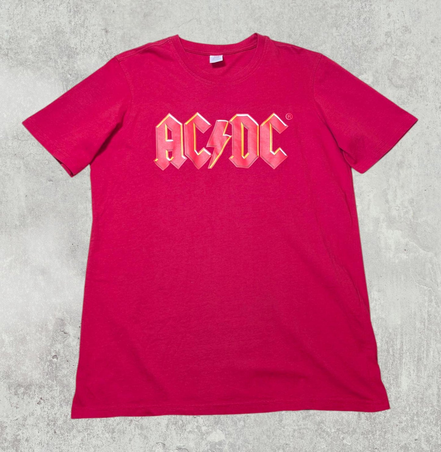 ACDC Men's Band T Shirt - Red - Size Medium