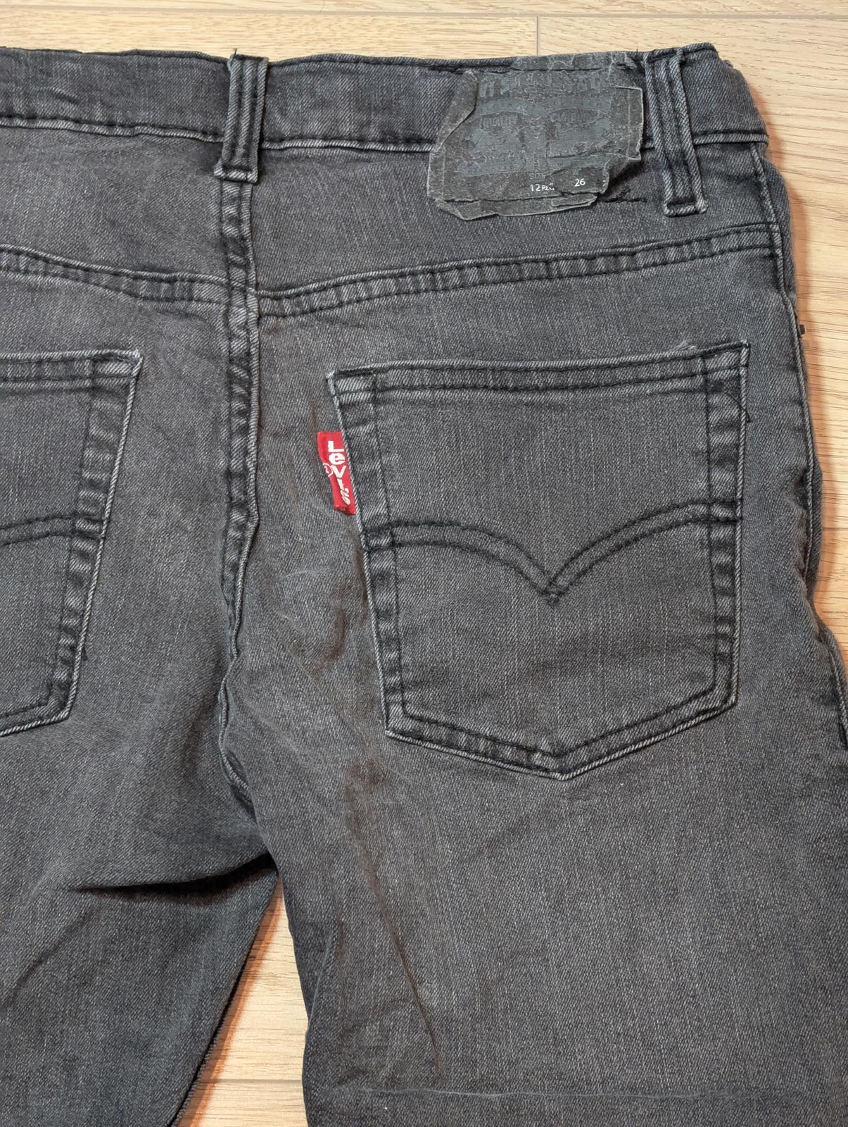 Levi's Women's 512 Slim Taper Distressed Jeans - Grey - Size 26W 26L