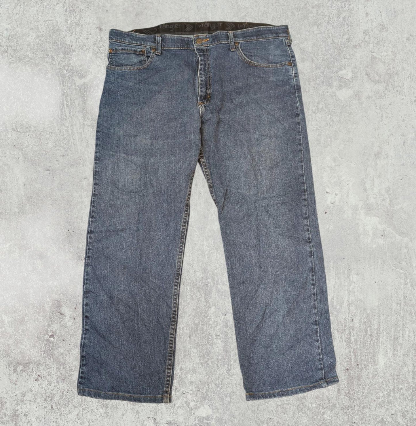 Wrangler Men's Straight Jeans - Blue - Size 38W 27L