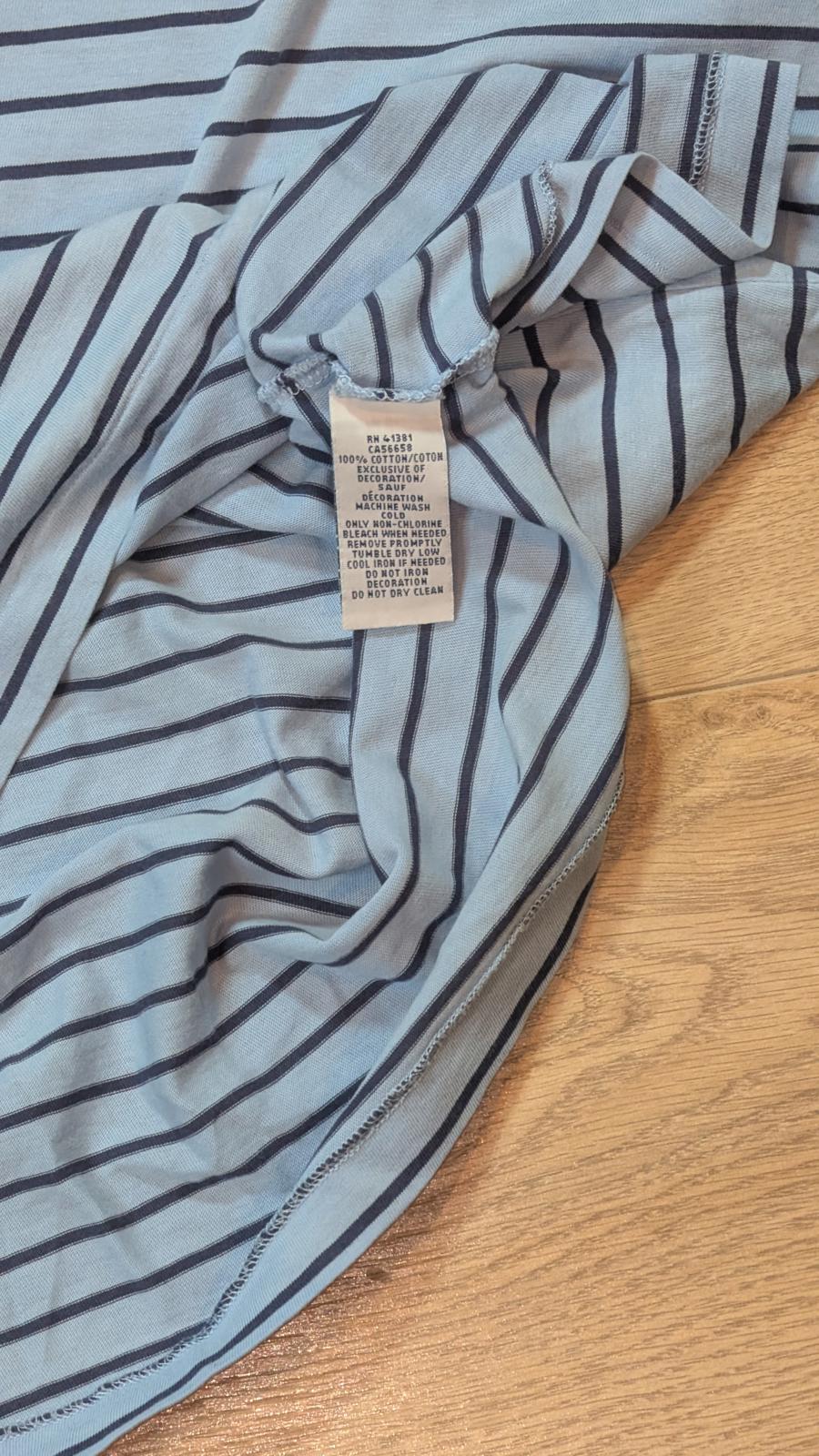 Ralph Lauren Men's Custom Fit Striped T Shirt - Blue - Size Large