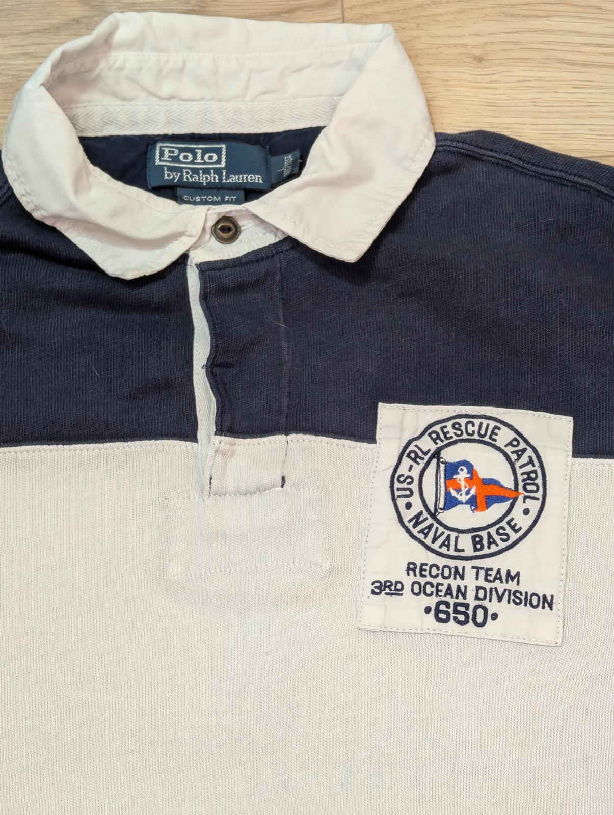 Ralph Lauren Men's Custom Fit Naval Base Polo T Shirt - Navy - Size Large