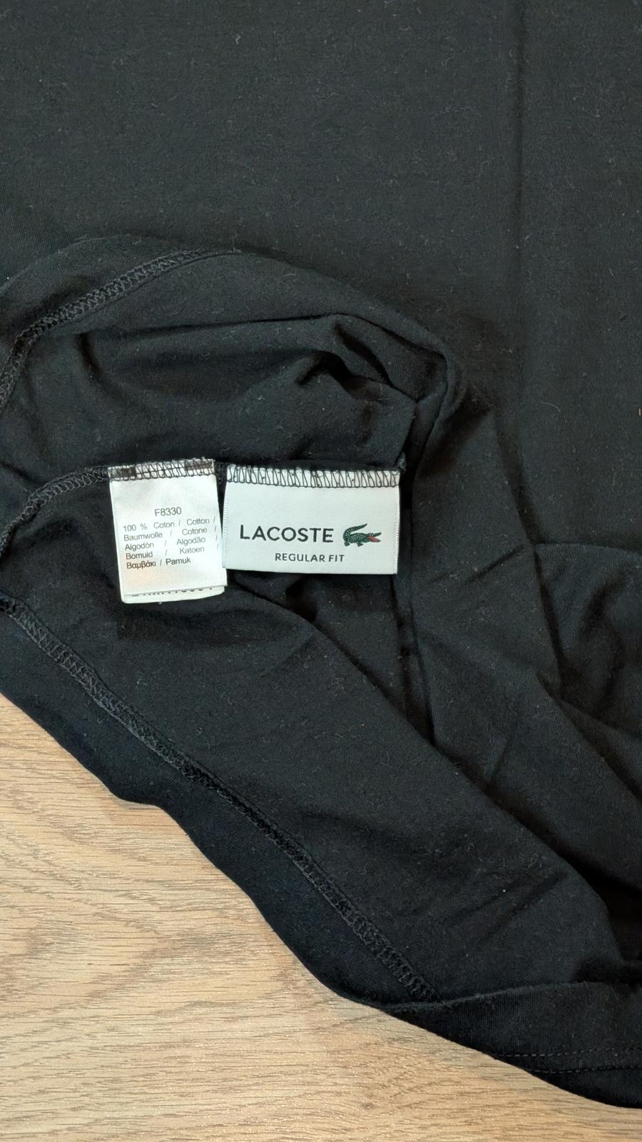 Lacoste Men's Regular Fit Long Sleeved T Shirt - Black - Size 3 / Small