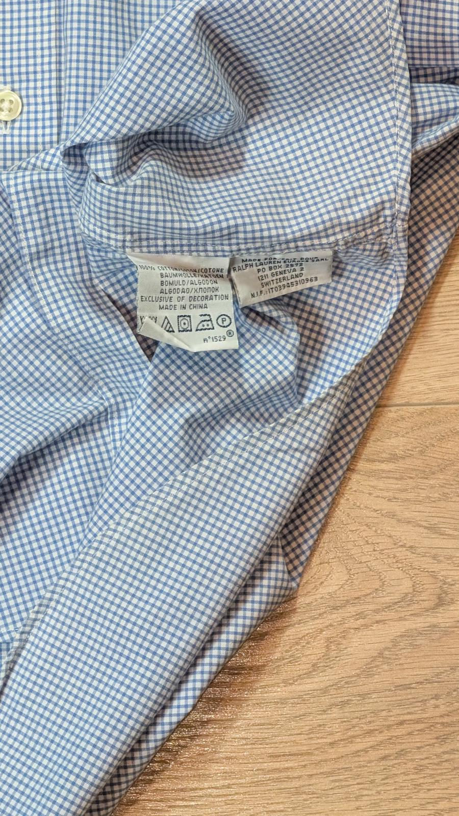 Ralph Lauren Men's Custom Fit Check Shirt - Blue - Size Small