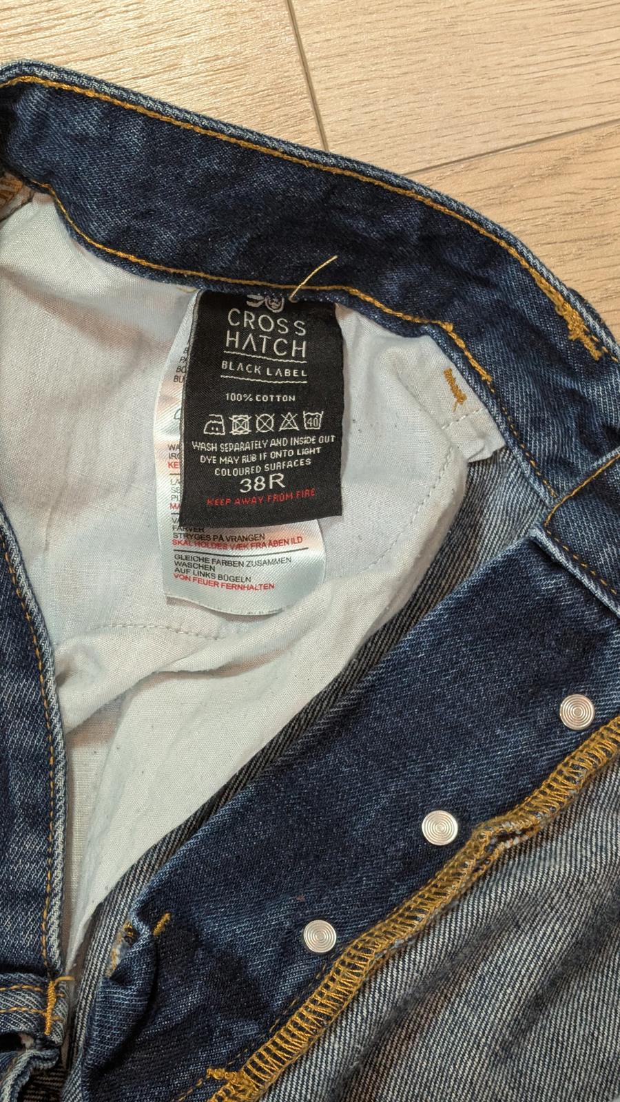 Crosshatch Men's Straight Jeans - Blue - Size 38W 32L