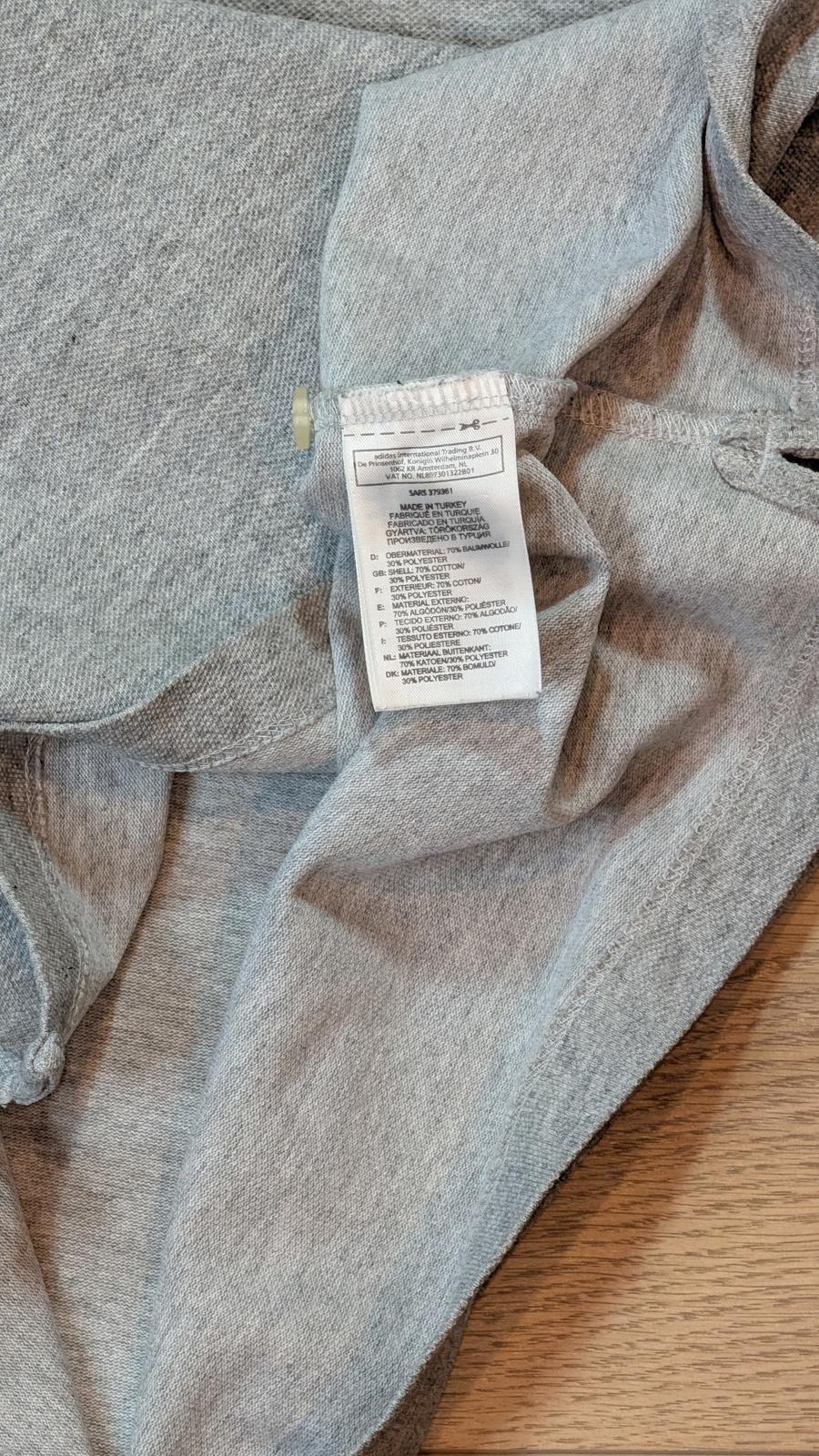 Adidas Men's Polo T Shirt - Grey - Size XXL