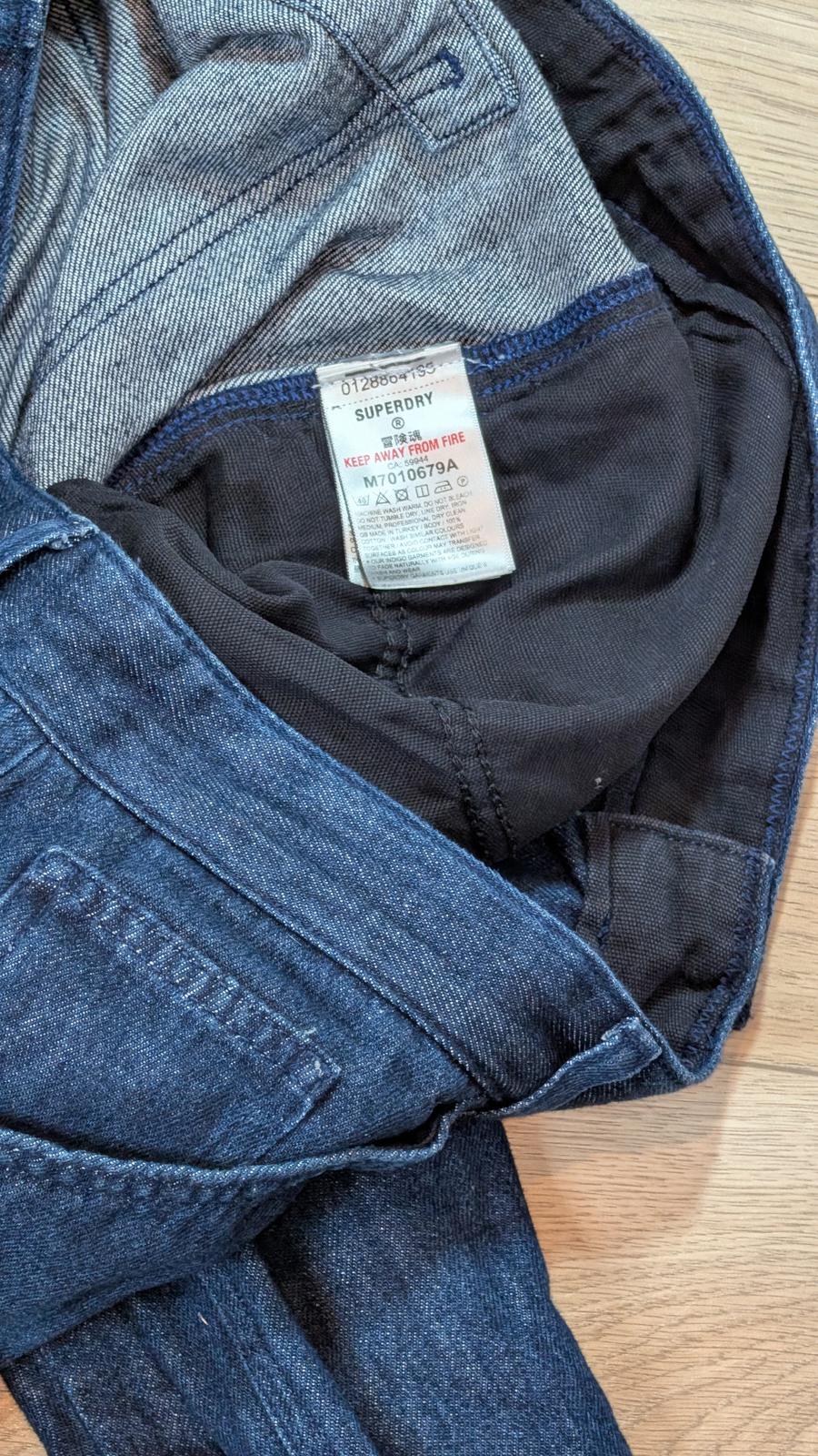 Superdry Men's Workwear Jeans - Blue - Size 34W 32L