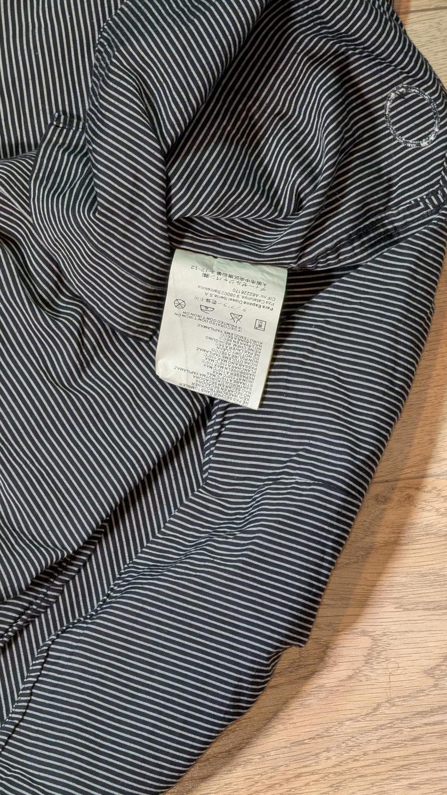 Diesel Men's Cowboy Striped Shirt - Black - Size Large