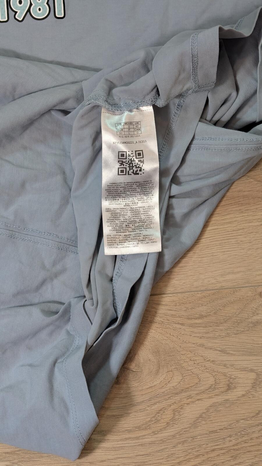 Guess Men's Slim Fit T Shirt - Blue - Size Large