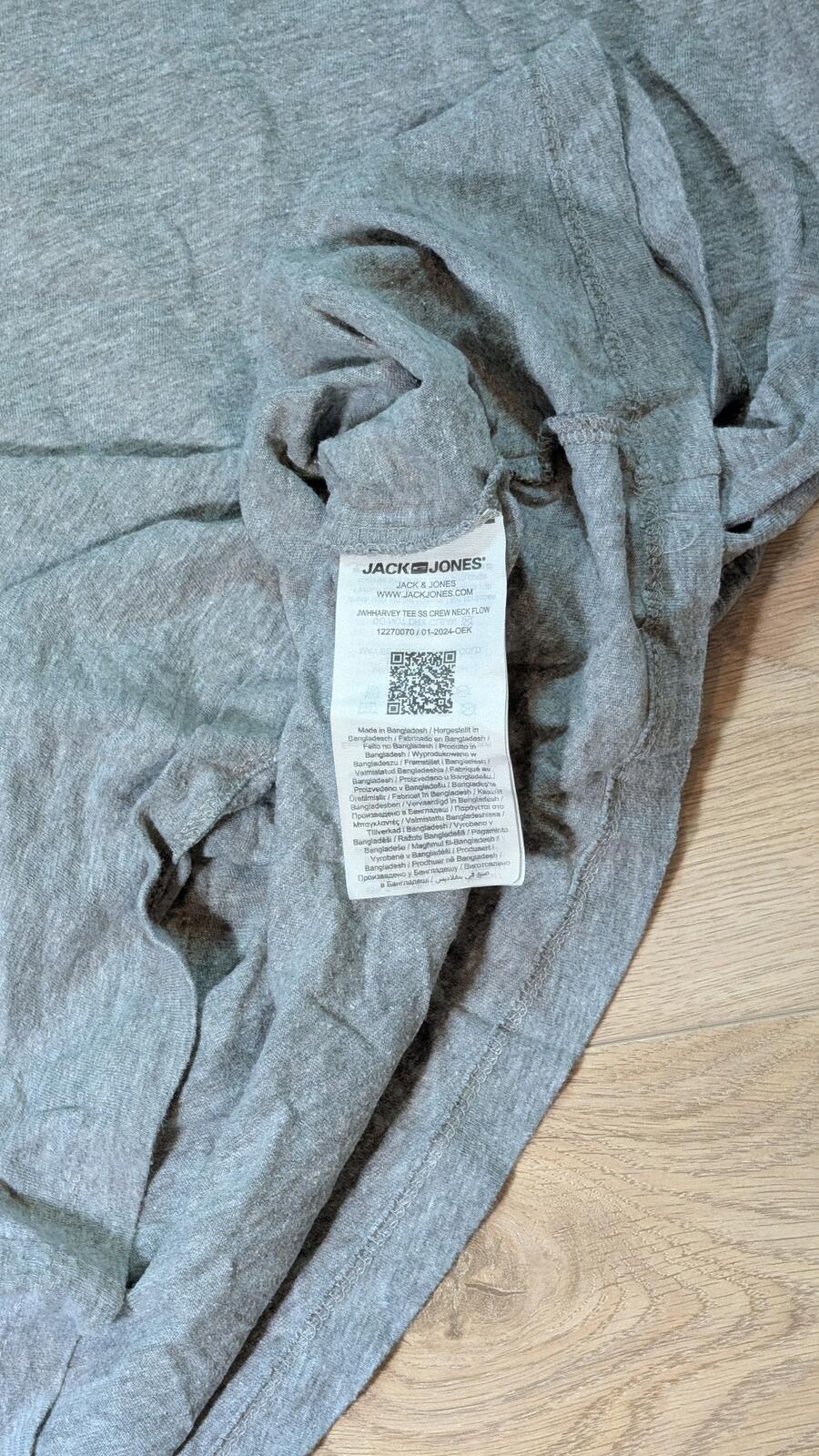 Jack & Jones Men's T Shirt - Grey - Size Large