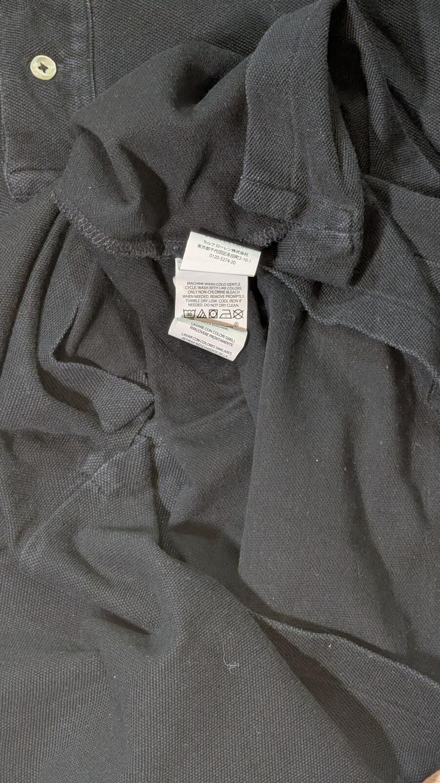 Ralph Lauren Men's Custom Slim Fit Polo T Shirt - Black - Size Large