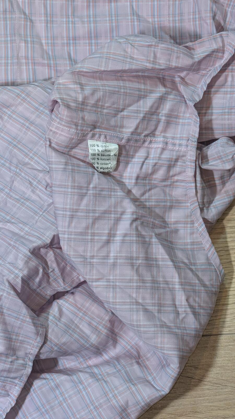 Lacoste Men's Check Shirt - Pink - Size 39 / Medium